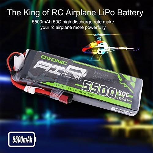 2x 5500mAh 50C 3S 11.1V Lipo Battery Deans B614