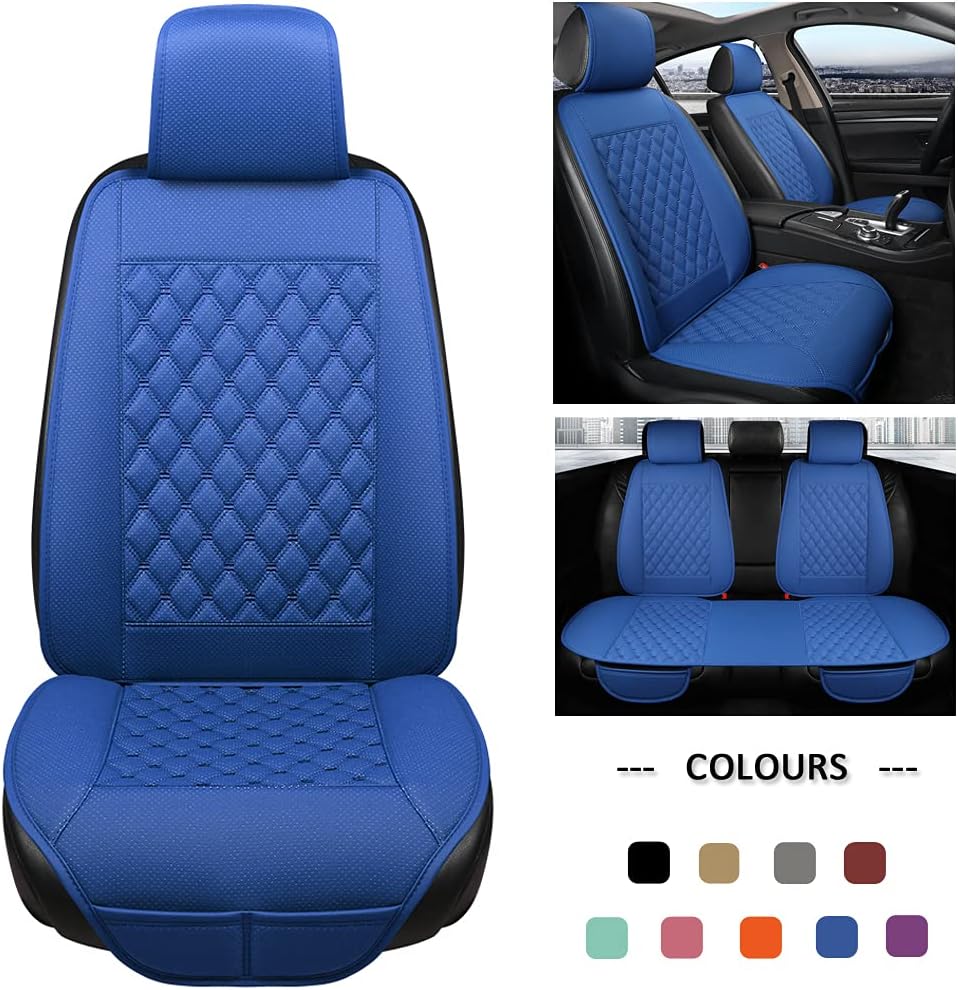 Blue Diamond Pattern Car Seat Covers J322