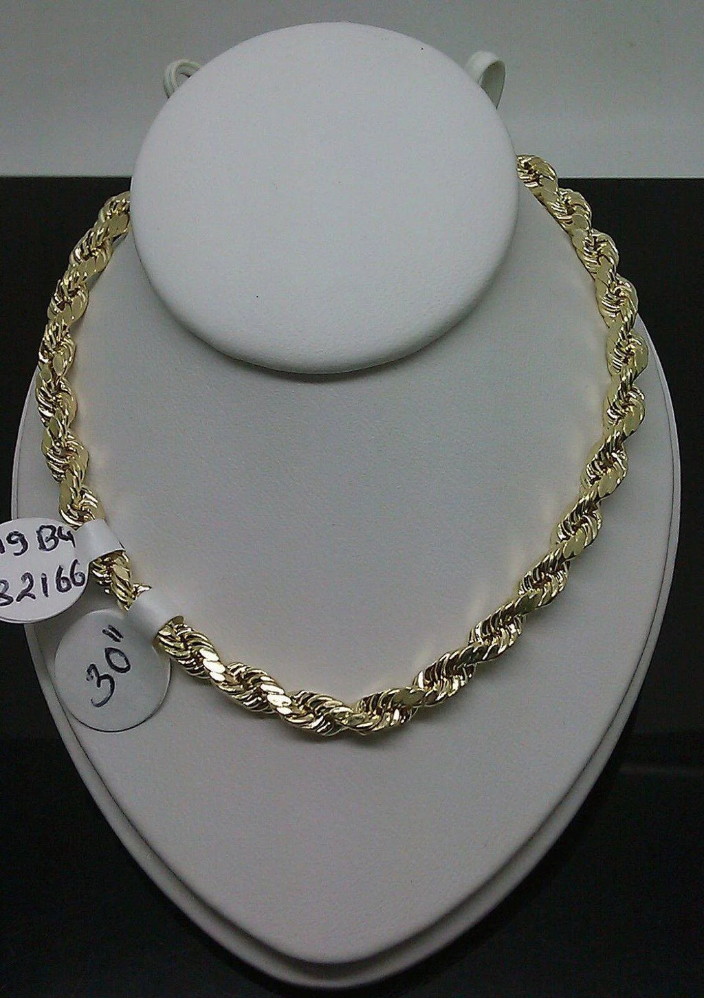 10K Yellow Gold Rope Chain 4mm 30 Inches A689