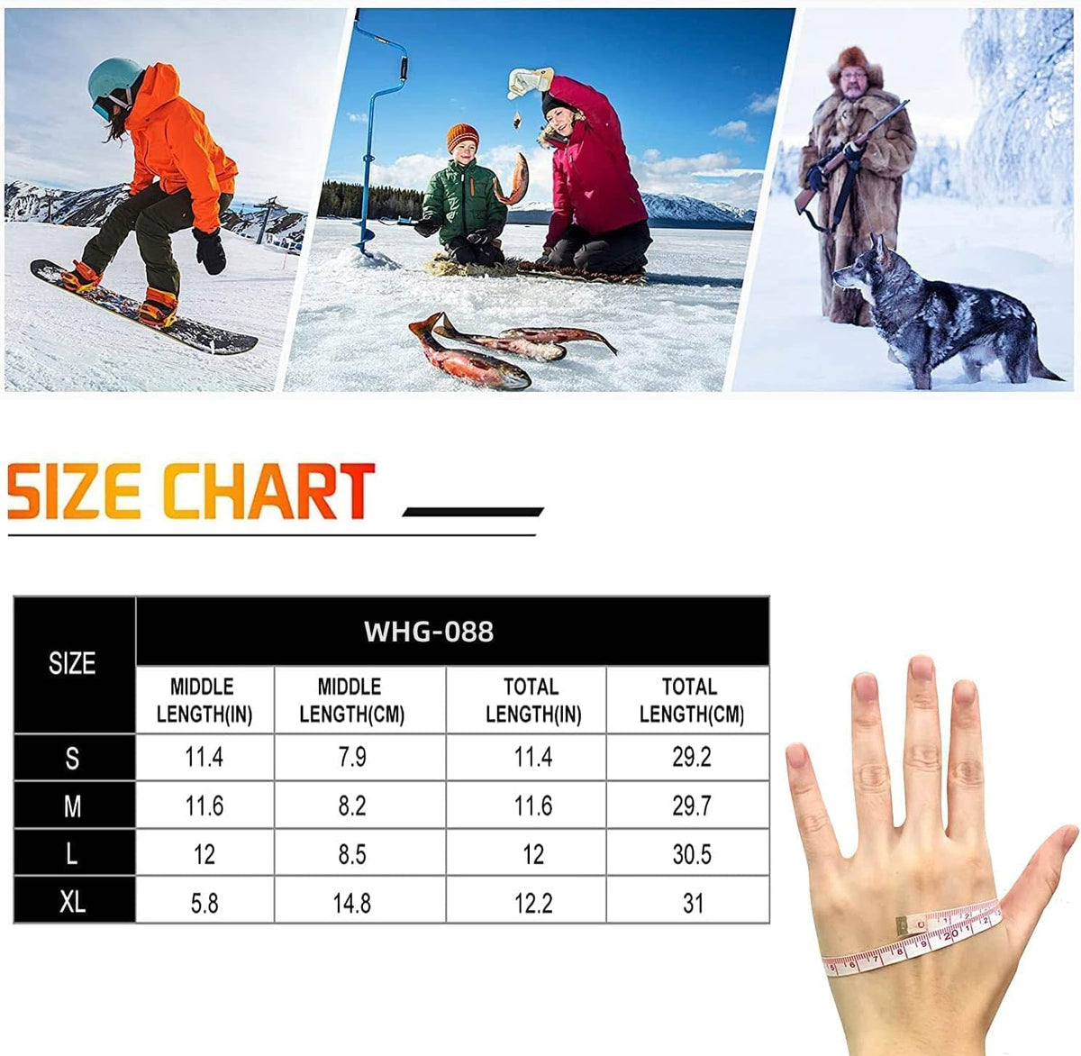 Rechargeable Battery Waterproof Heated Gloves N48574
