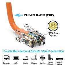 Orange Plenum Cat5e Ethernet Cable 75ft J98855