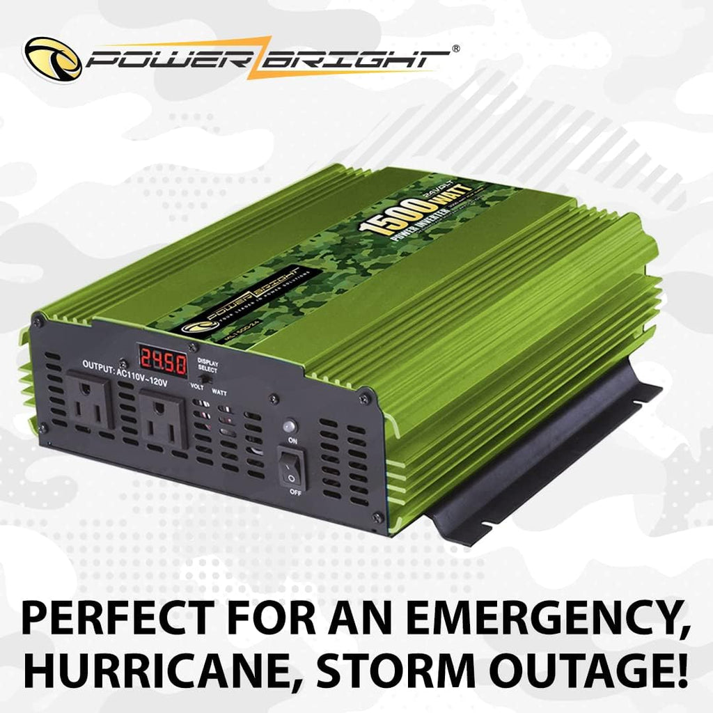 1500 Watt 24V Power Inverter with Dual 110V AC Outlets G471