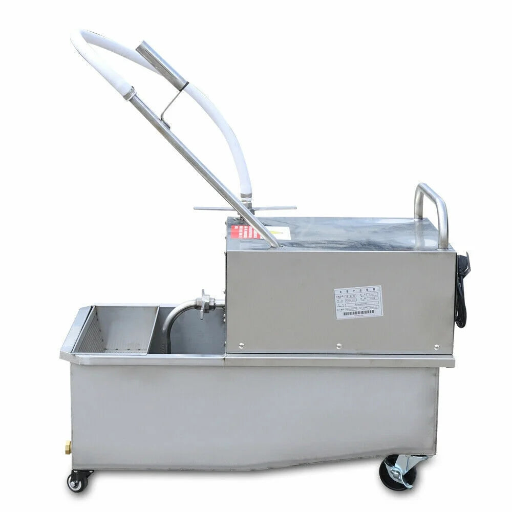 55L Fryer Oil Filter Cart Machine Commercial Kitchen Filtration System 110v/60hz P70198
