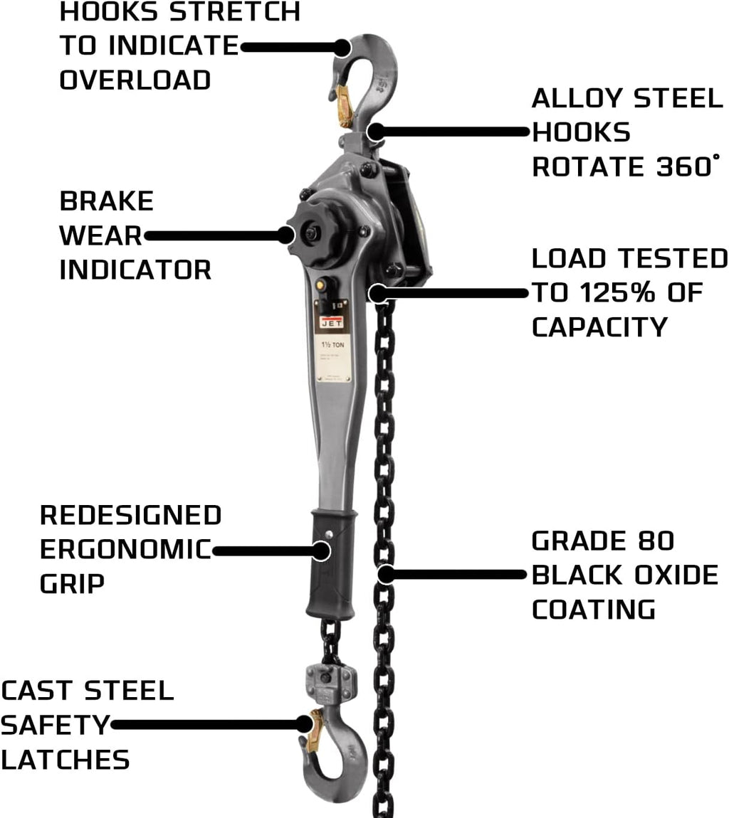 1-1/2-Ton Chain Hoist with 10' Lift R607