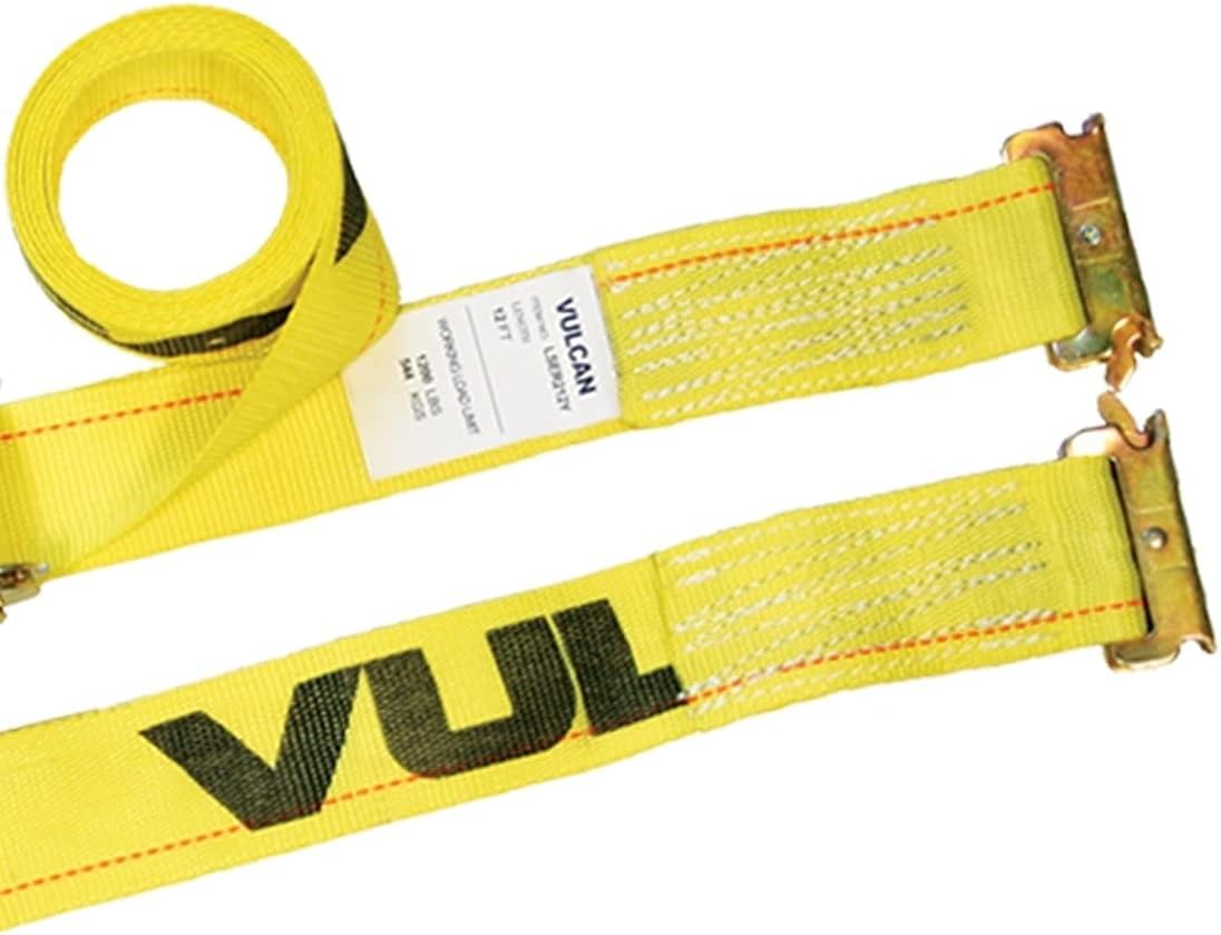 Ratchet Strap for E Track, 12 Foot, 6 Pack, Classic Yellow, 1,333 Pound Safe Working Load Z625