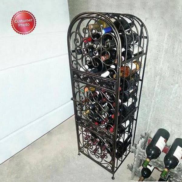 45 Bottle Wrought Iron Wine Jail I644