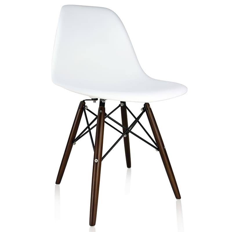 White Molded Plastic Dining Chair W8591