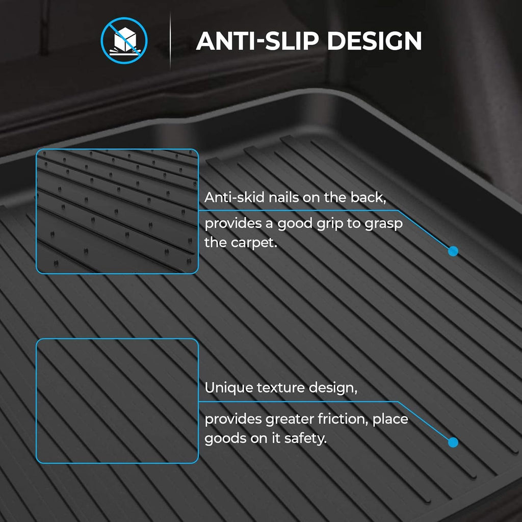 Black Rear Cargo Mat Trunk Liner Pack of 2 F3657