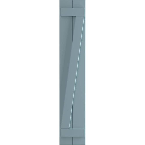 10-3/4x22 x 54x22 PVC Board and Batten Shutters, Peaceful Blue (Per Pair) E96710