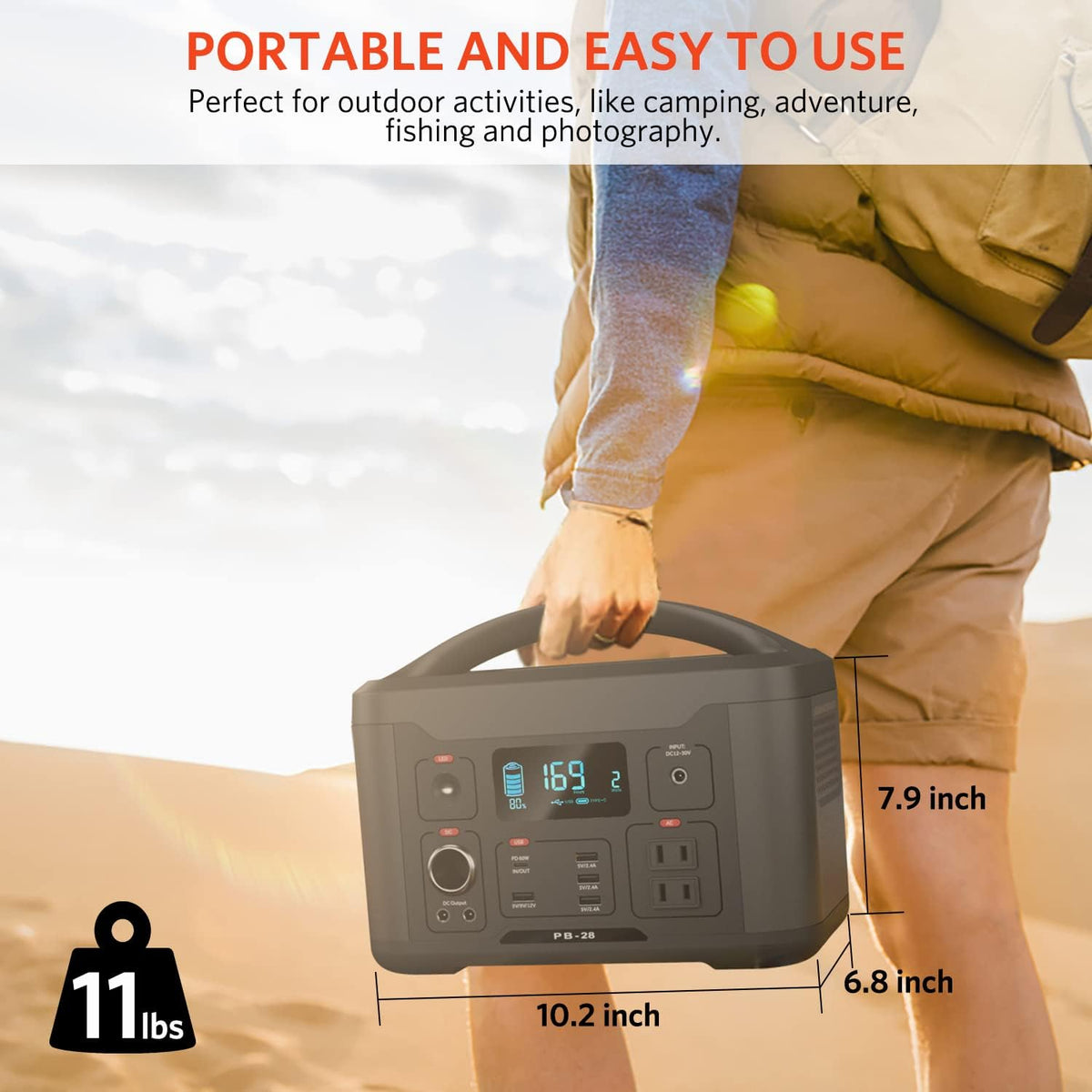 Portable Power Station 626Wh Solar Generator O585