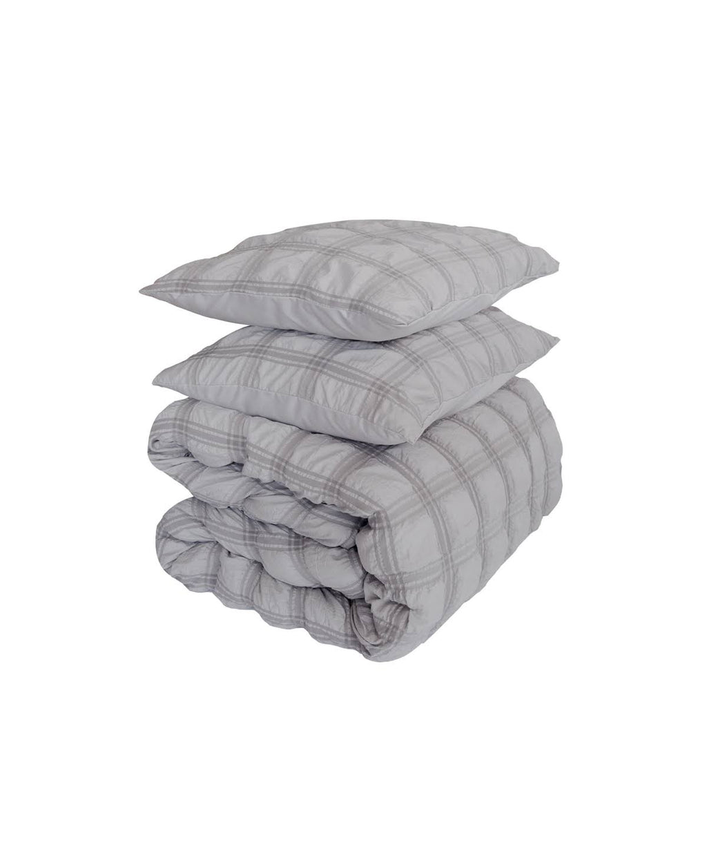 Grey Oversized Waffle Comforter 3 PC Set Full/Queen I105969
