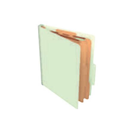 Light Green Pressboard Classification Folder, 2-Dividers, Letter size, 20/Box X95908