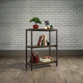 3 Shelf Bookcase, Smoked Oak Finish, Black O693
