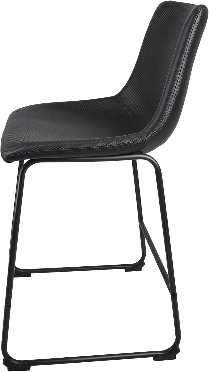 Black Metal Bar Stools Set of 2 Y975107