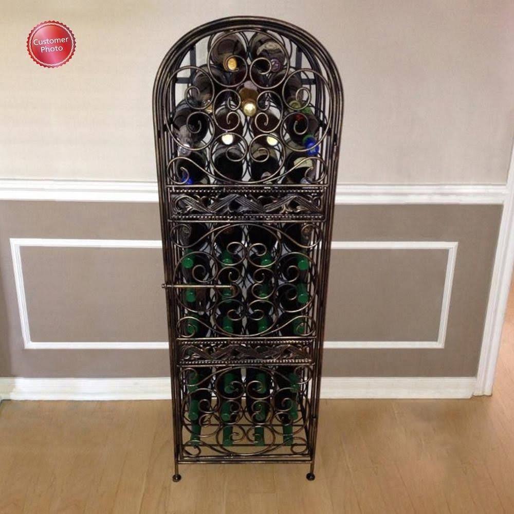 45 Bottle Wrought Iron Wine Jail I644