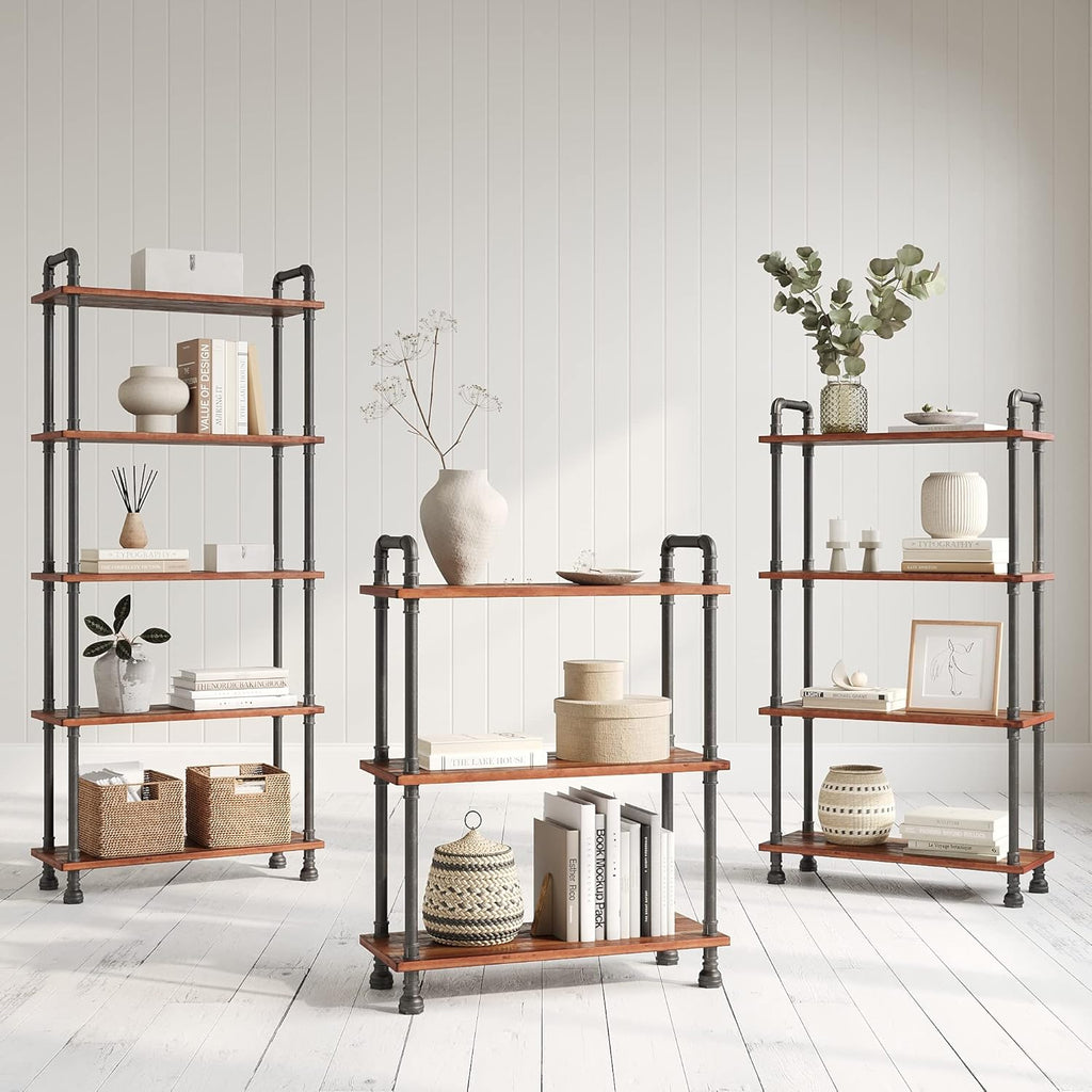 3-Tier Solid Pine Wood Etagere Bookcase H34319