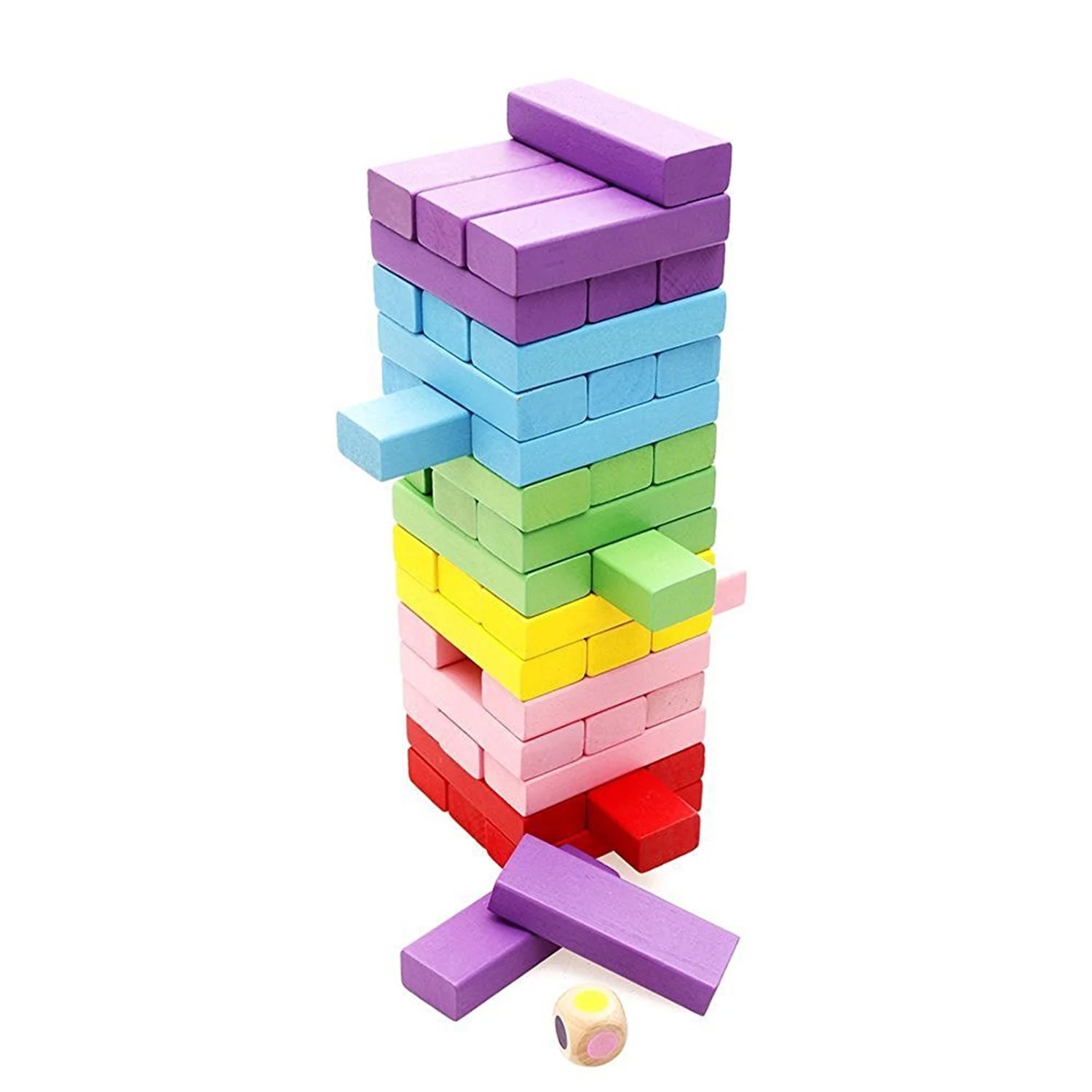48 Pieces Wooden Stacking Board Games Building Blocks U38151