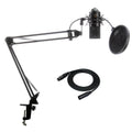 Microphone with XLR Cable Boom Arm Stand and Pop Filter Q16226