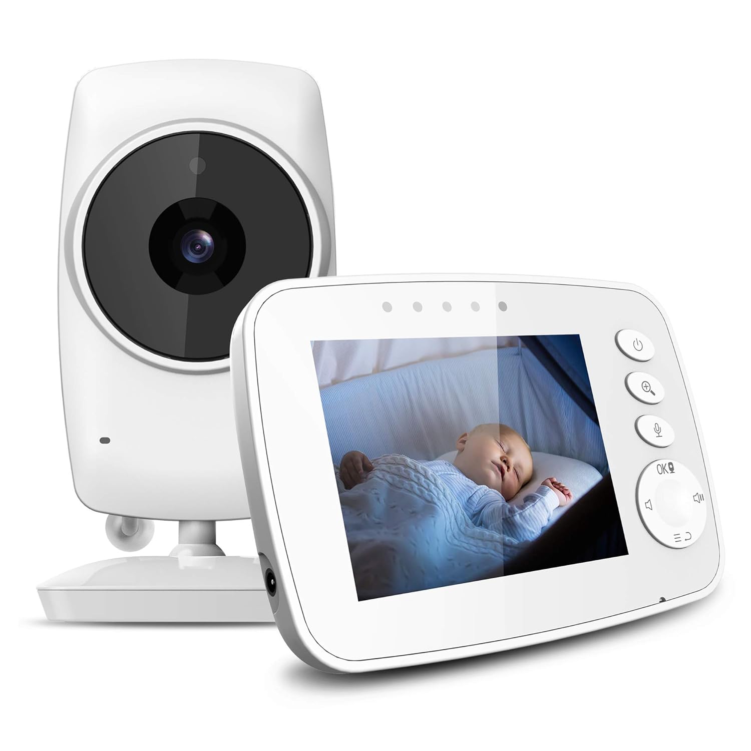 3.2 Video Baby Monitor with Camera and Audio, Night Vision, Pack of 2 R592735