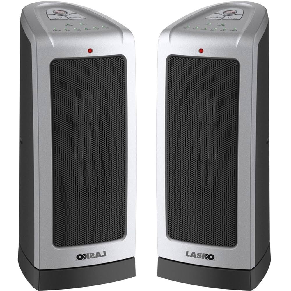 2-Pack Oscillating Ceramic Tower Heater with Electronic Thermostat, 1500W Z560547