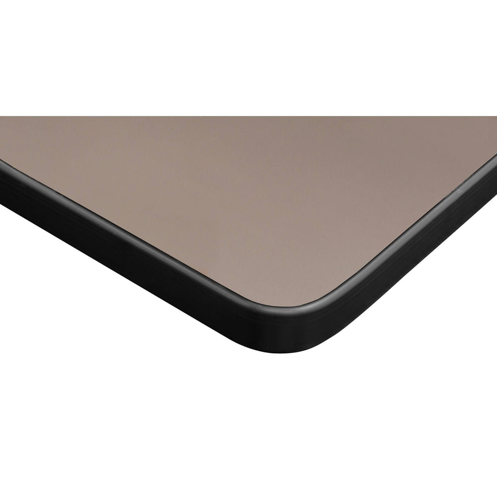 Mahogany/Black L-Desk with Return V84480