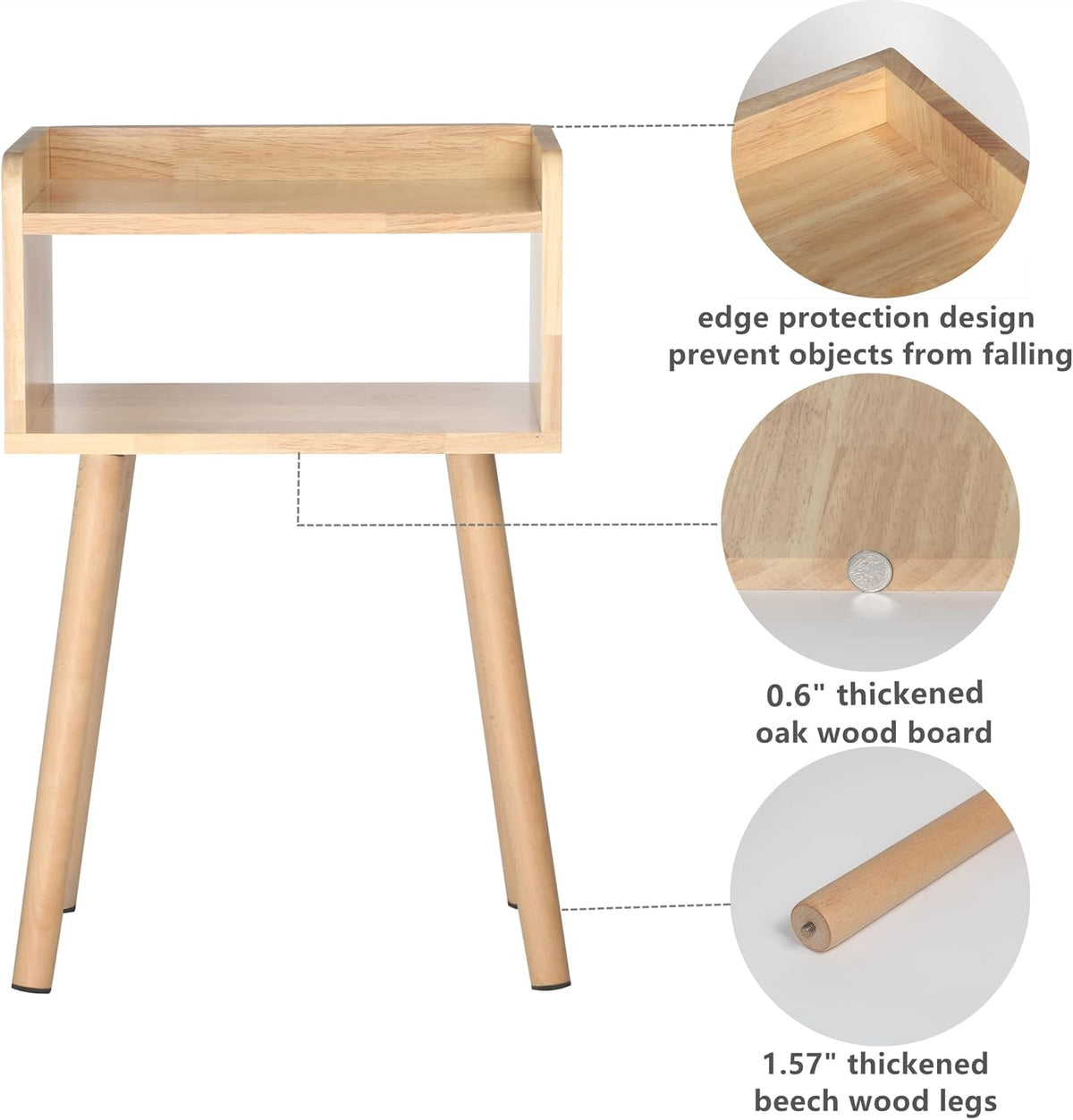 Solid Wood Night Stands Bedside Table B38534