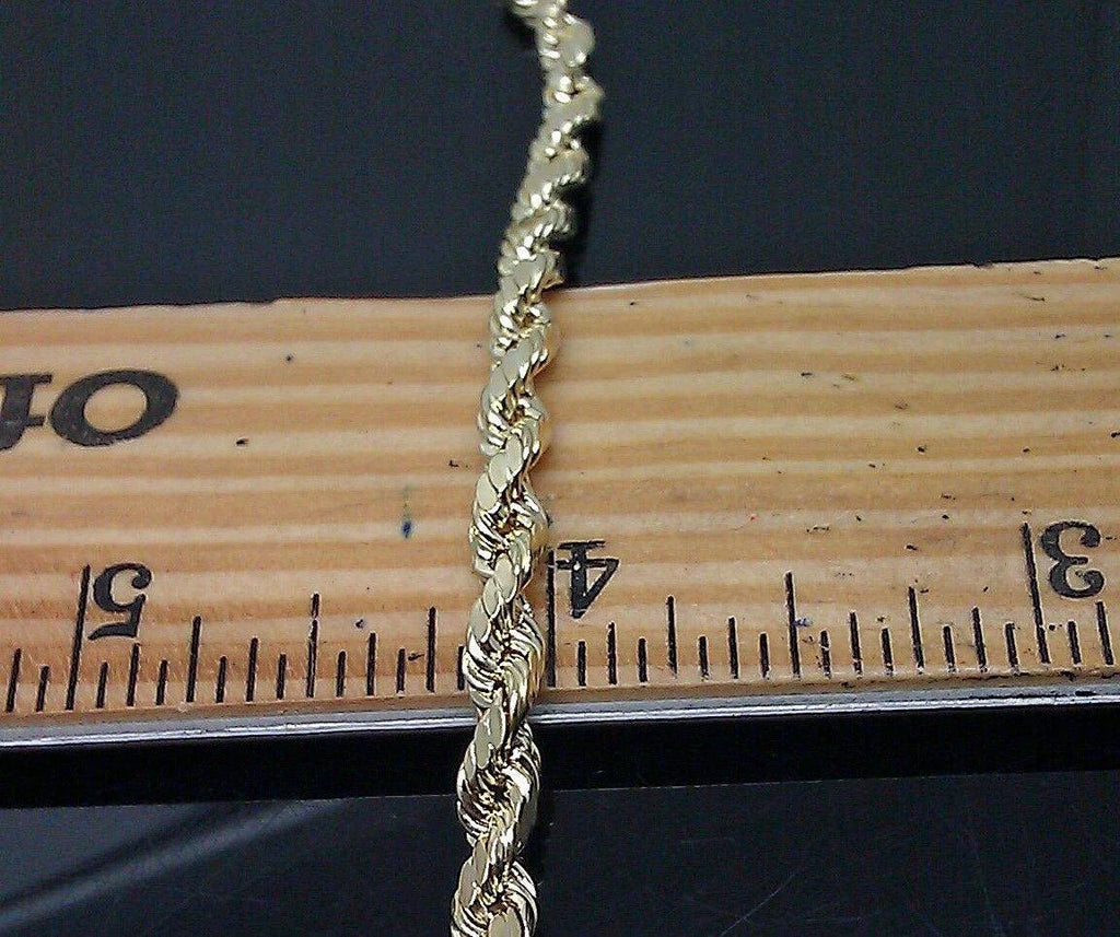 10K Yellow Gold Rope Chain 4mm 30 Inches A689