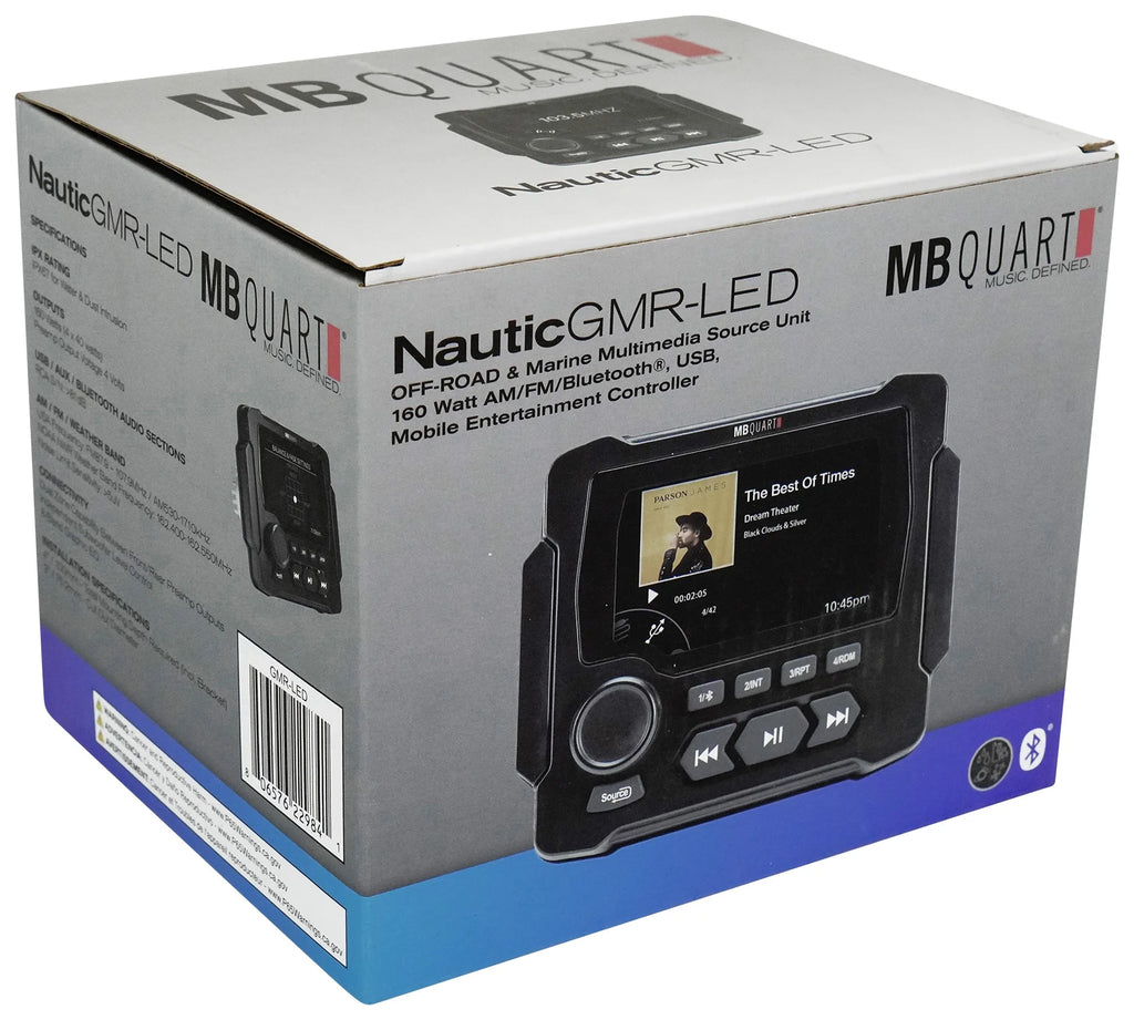 Marine Receiver with Bluetooth and 4 6.5" LED Speakers A51104