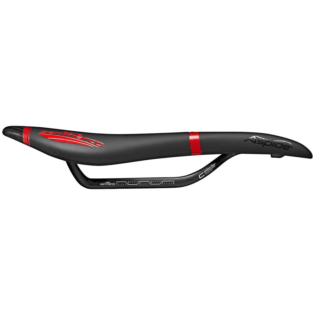 Black-Red Wide Carbon Saddle X70873
