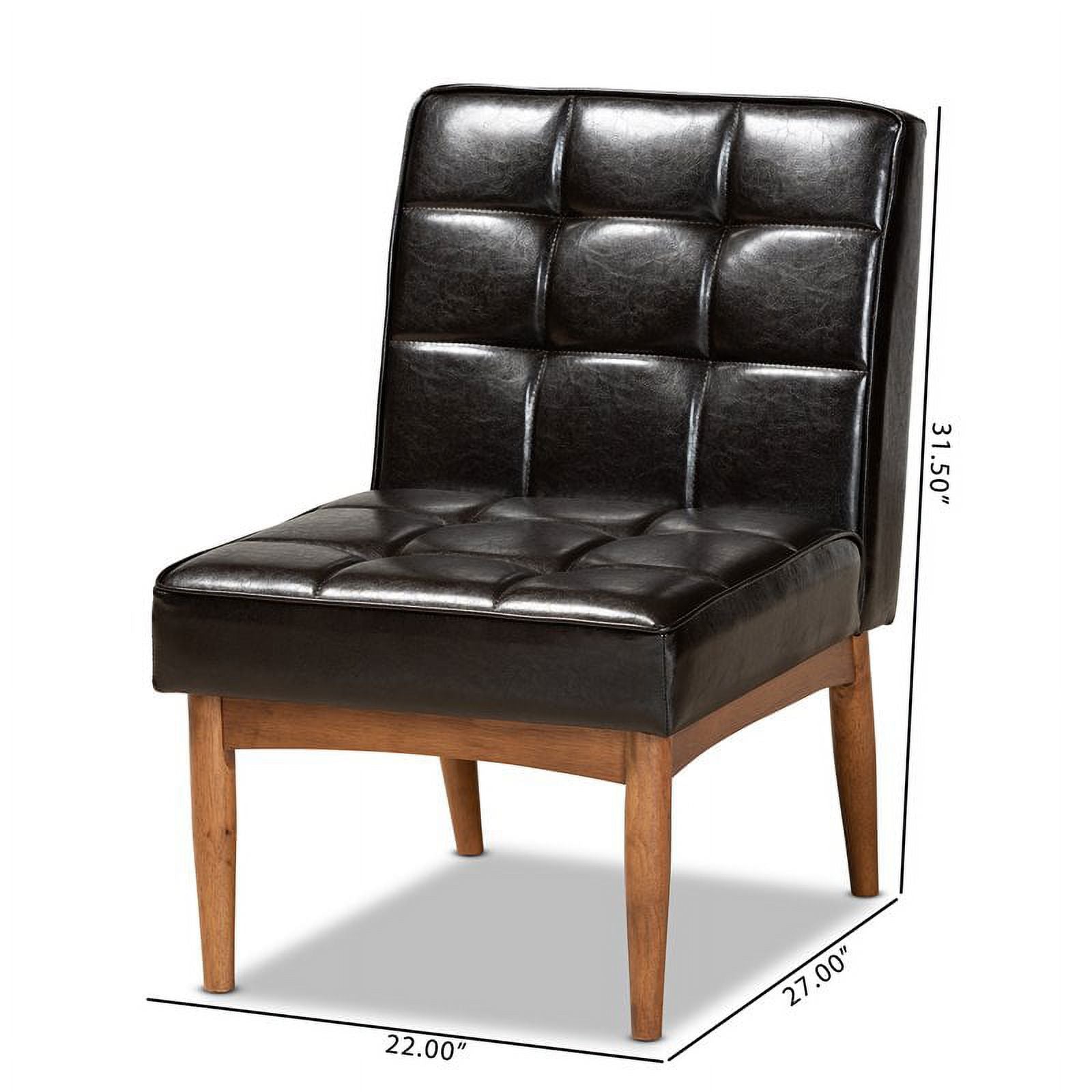 Brown Finished Wood Dining Chair L2316