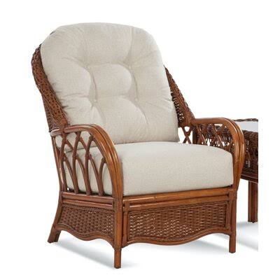 Gray and White Stripe Tufted Armchair H28740