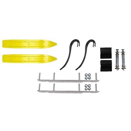 Sunburst Yellow Snowmobile Skis with Shaper Bars Kit X217