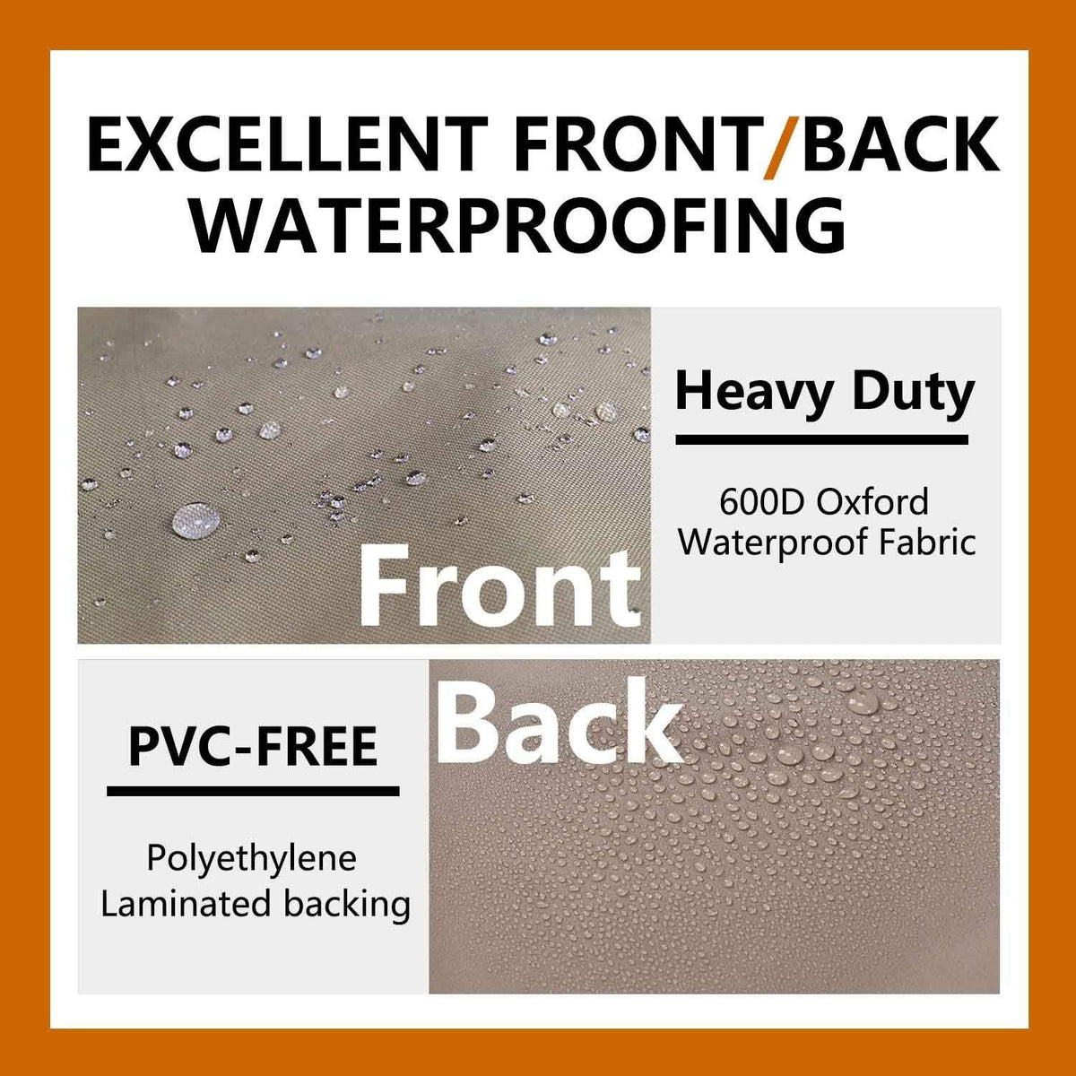 Waterproof Heavy Duty Outdoor Storage Box Cover with Straps and Handles Z423130