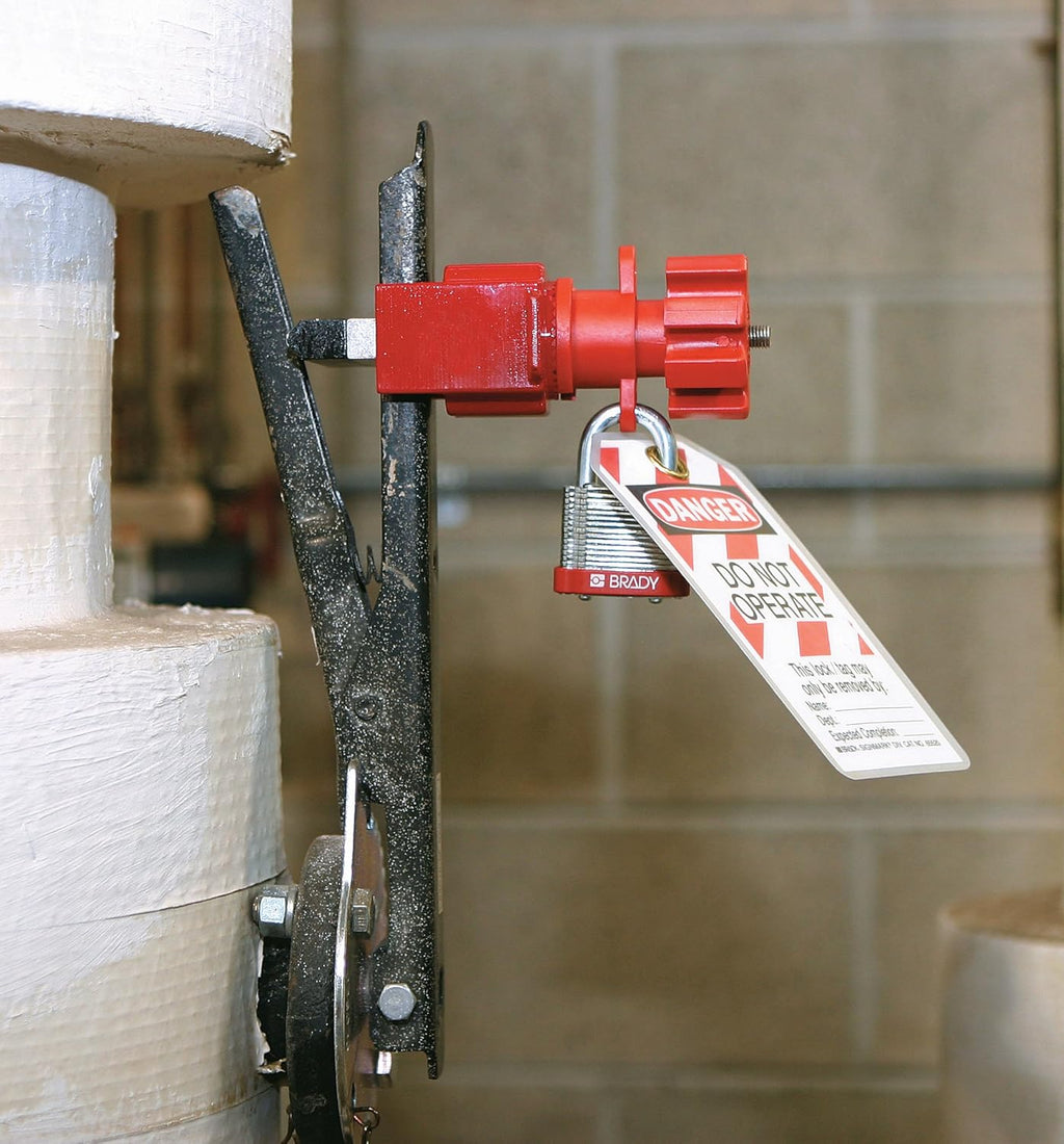 Red Pack of 2 Lockout Tagout Pouch Kit with 2 Safety Padlocks M426