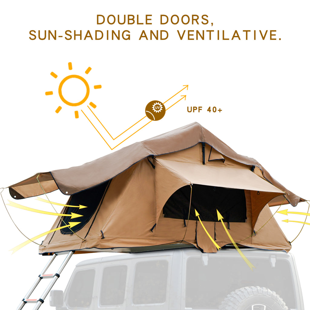 3 Person Roof Top Tent with Waterproof Lattice E842898