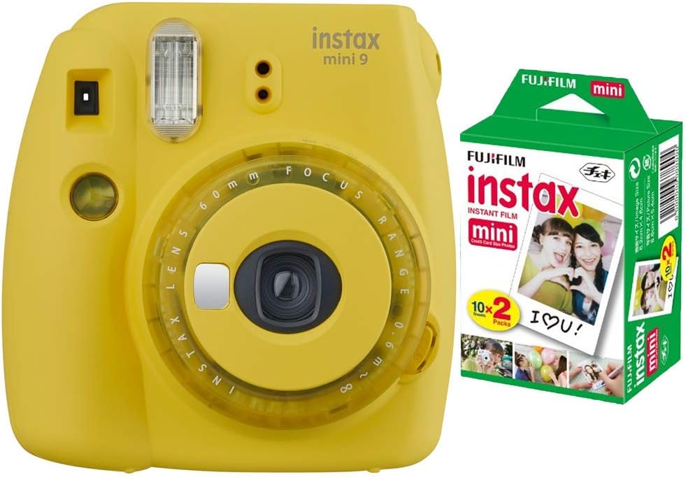 Flamingo Pink Instant Camera and 20 Exposures Film Twin Pack Bundle K6133