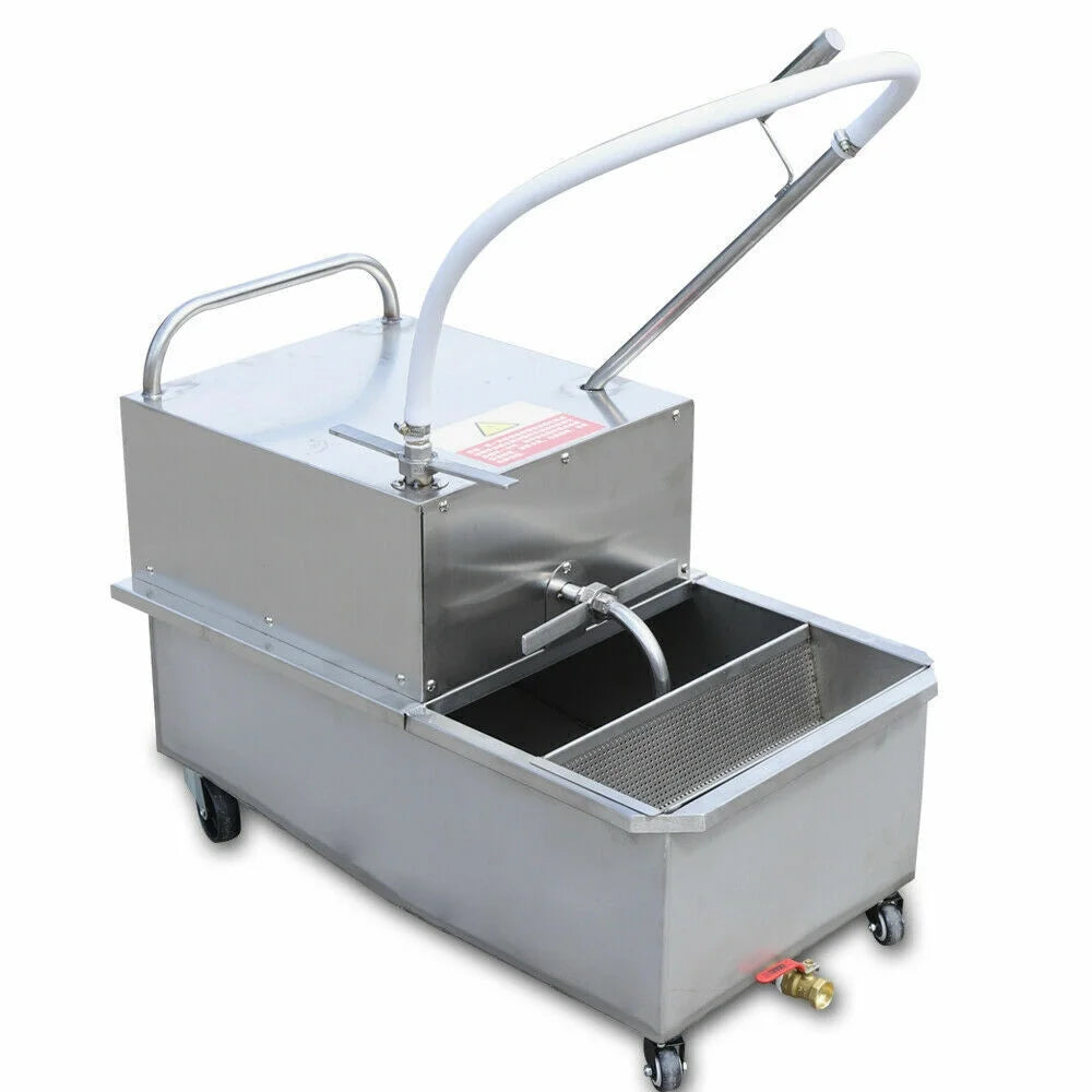 55L Fryer Oil Filter Cart Machine Commercial Kitchen Filtration System 110v/60hz P70198