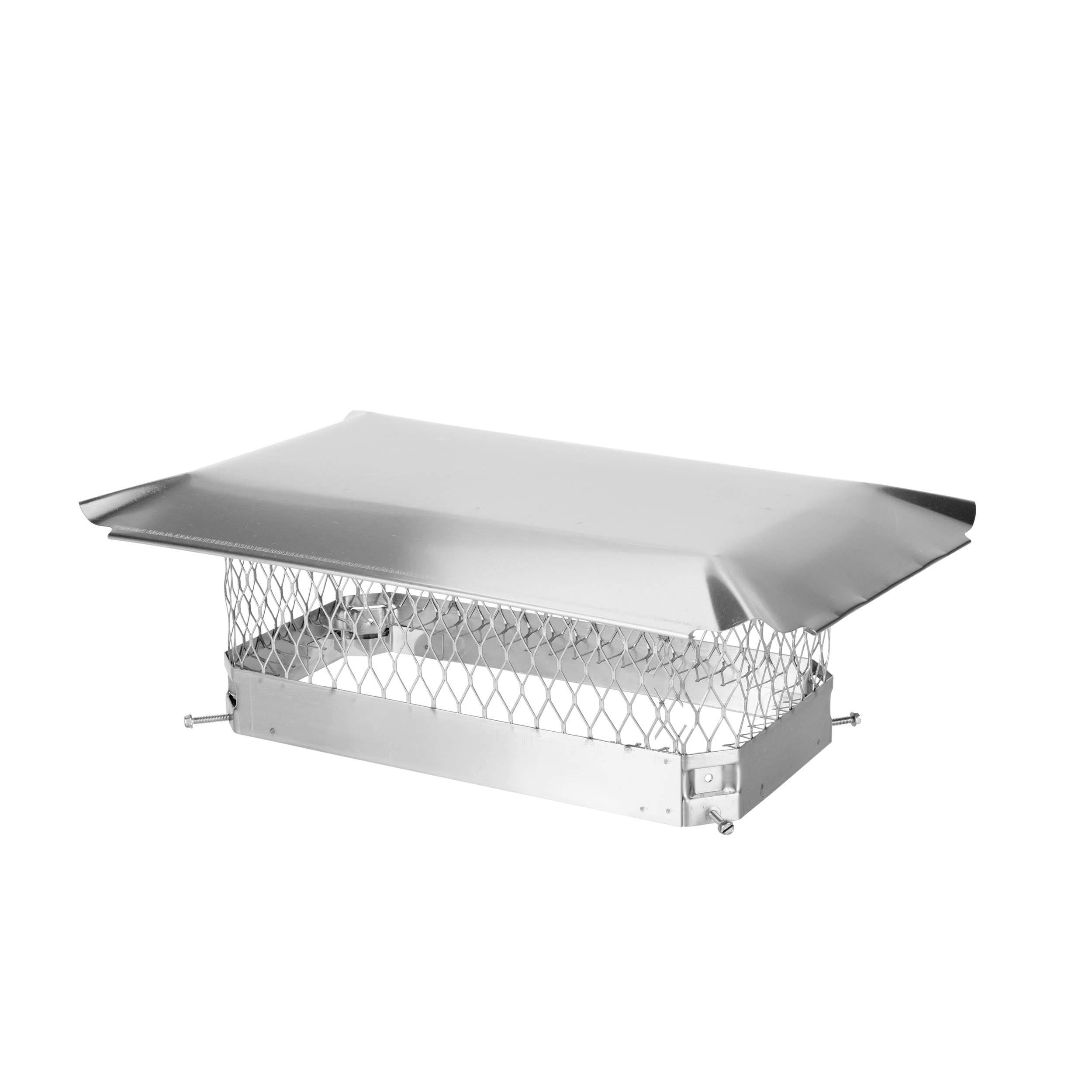 18 in. x 9 in. Bolt-On Single Flue Chimney Cap in Stainless Steel G60218