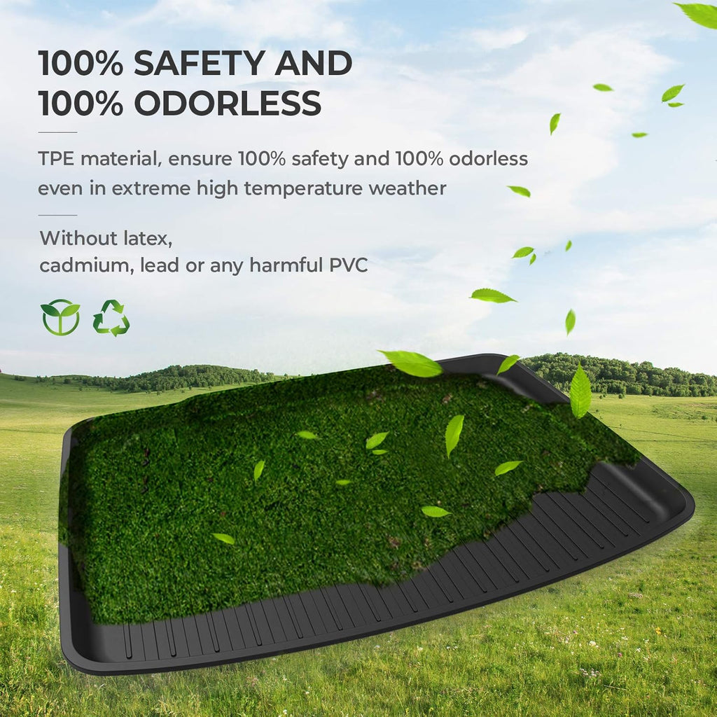 Black Rear Cargo Mat Trunk Liner Pack of 2 F3657