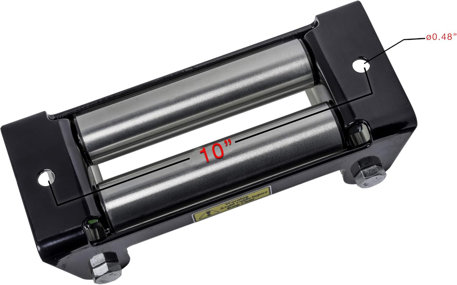 4 Way Winch Roller Fairlead 10in Universal Mount Cable Guide Heavy Duty Pack of 2 G3511
