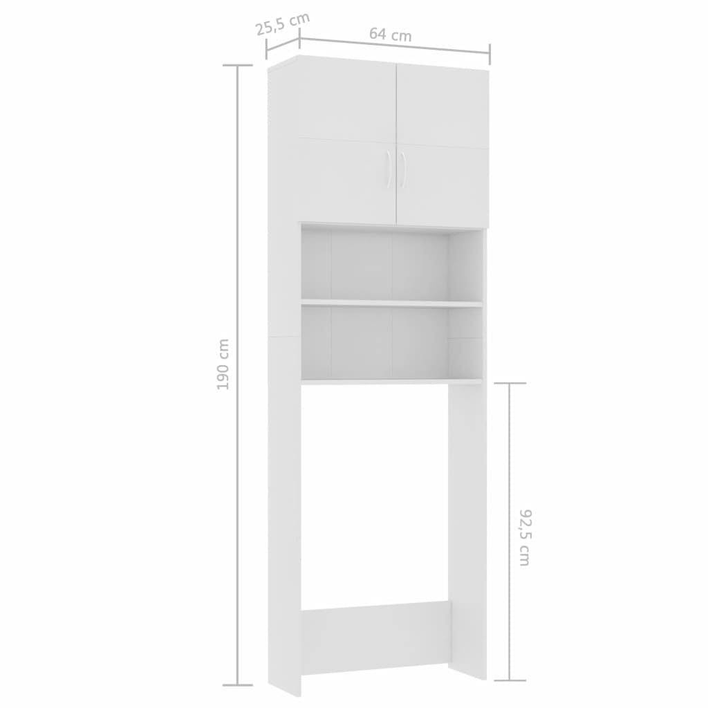 White Chipboard Washing Machine Cabinet W13113