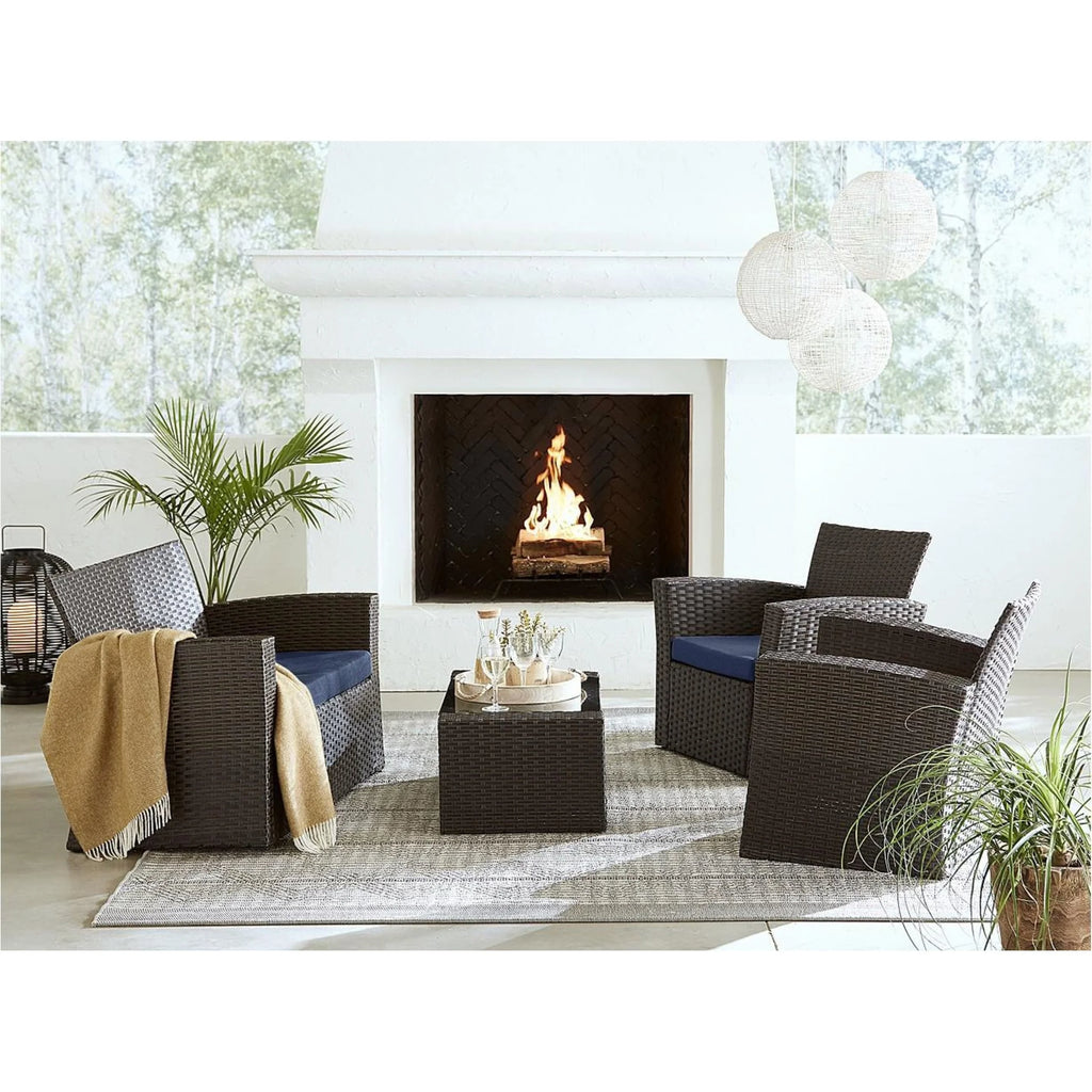 Chocolate 4-piece Patio Conversation Set V5996