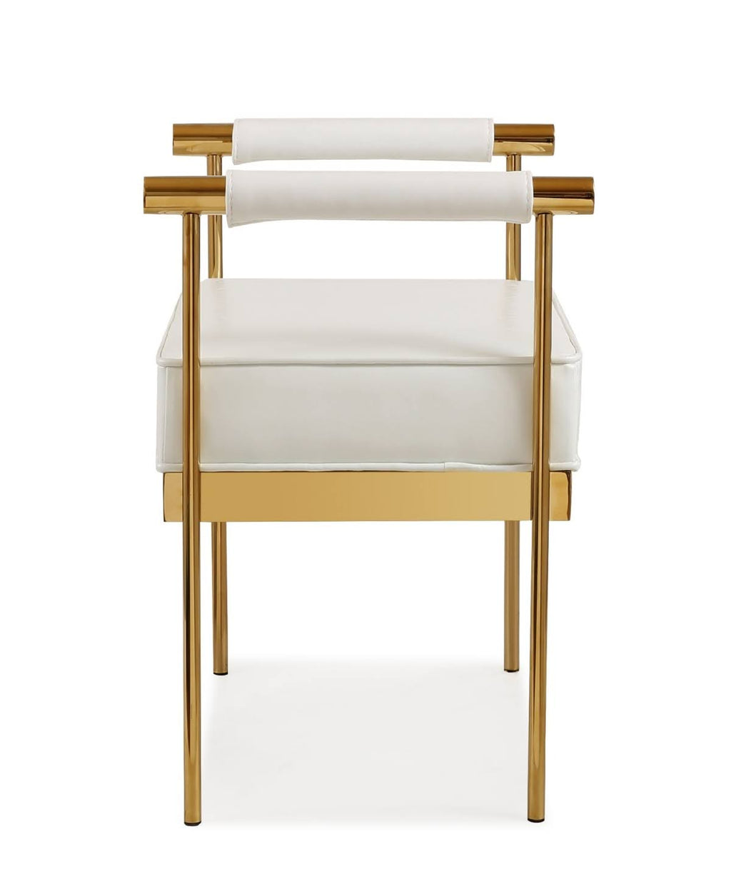 White Eco-Leather Bench I95596