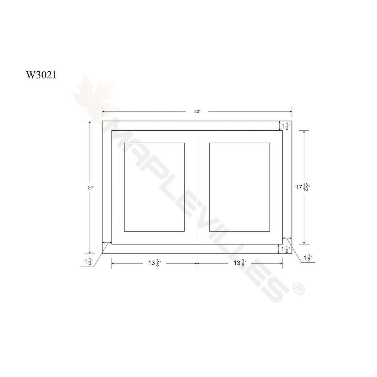 Inset Double Door Cabinetry X1416
