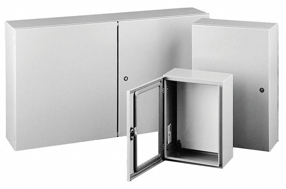 Wall-Mount Enclosure, NEMA 4/12, Steel, 36.00x22 x 24.00x22 x 12.00 G64048