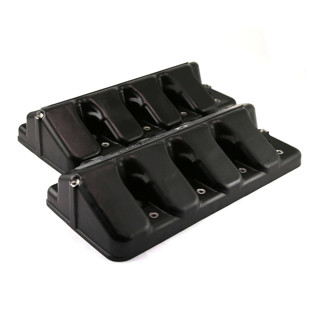 Black Cast Aluminum Valve Covers H8161