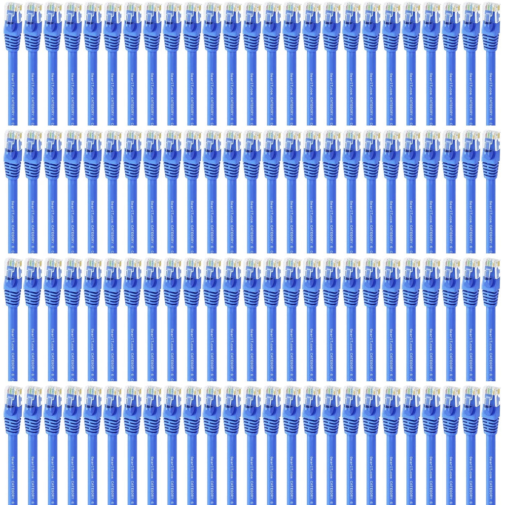 Blue Cat 6 Ethernet Cable 3 ft (100-Pack) L9959