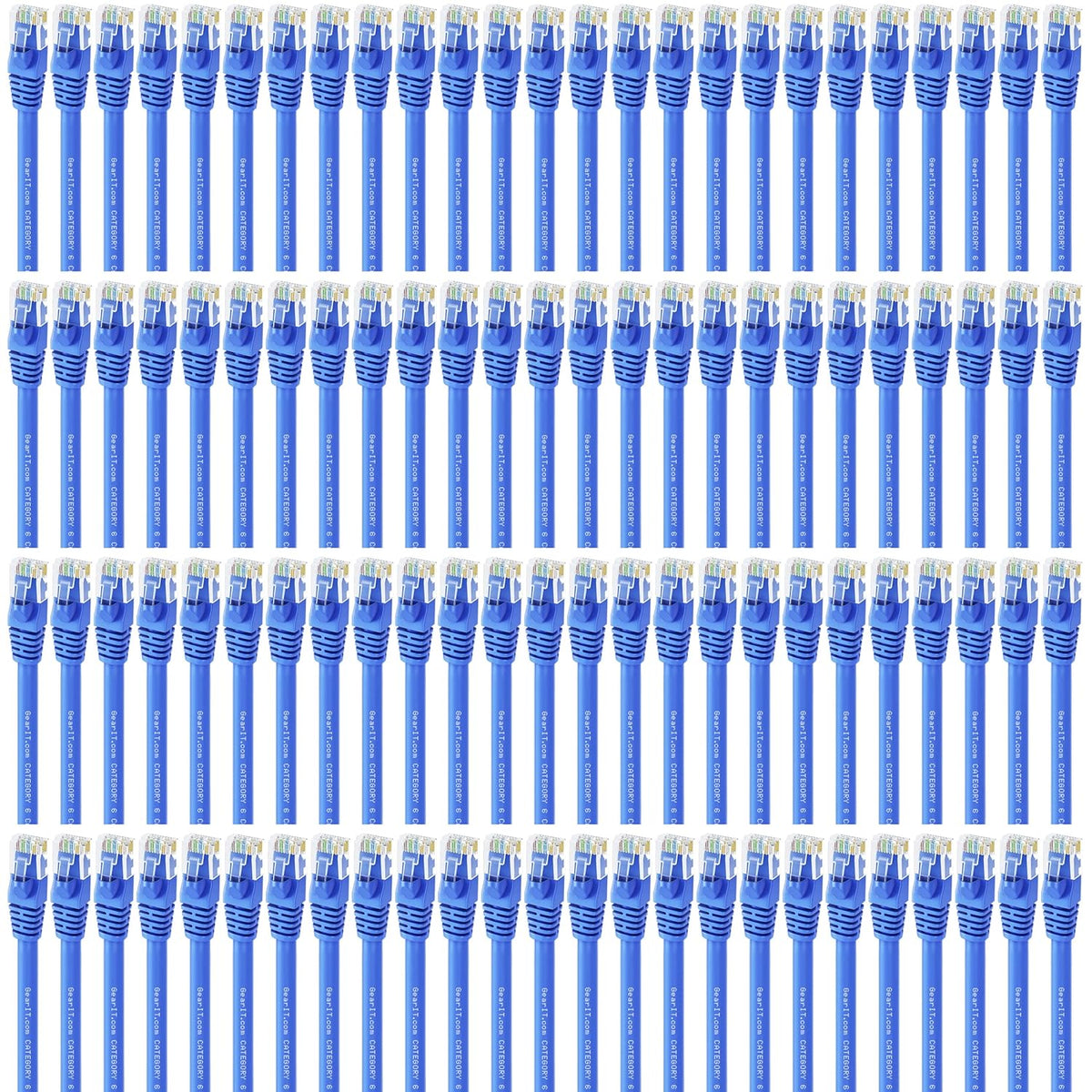Blue Cat 6 Ethernet Cable 3 ft (100-Pack) L9959