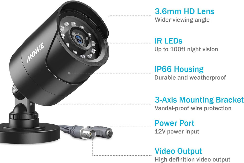 4 Pack 1080P HD TVI Outdoor Indoor Security Camera X948568