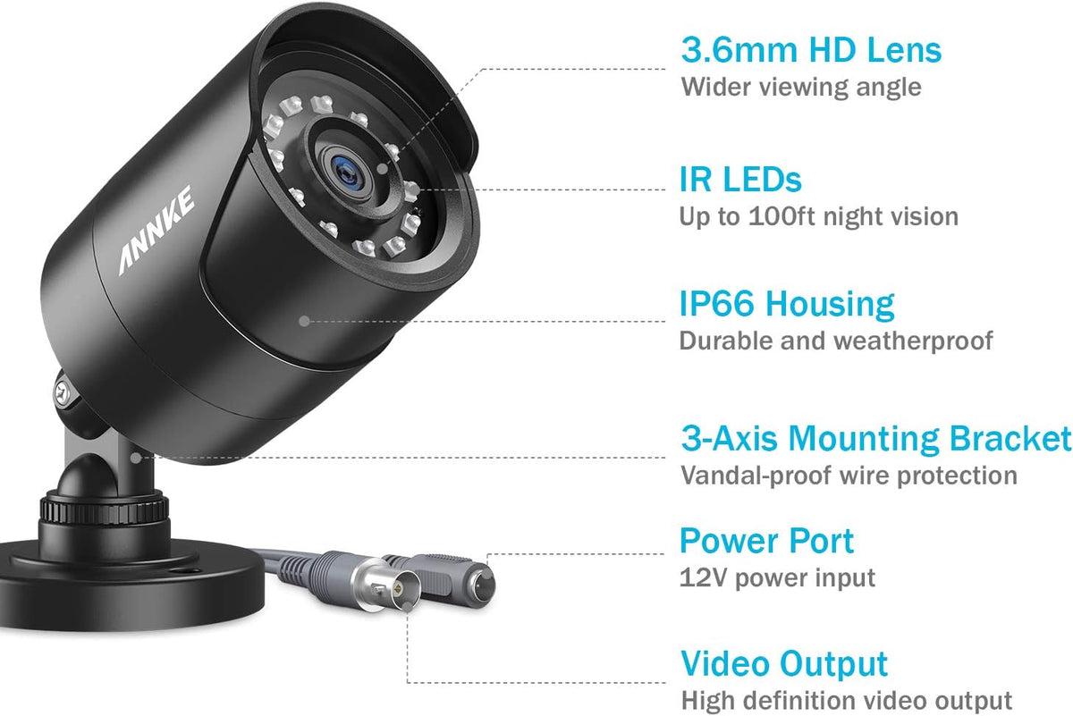4 Pack 1080P HD TVI Outdoor Indoor Security Camera X948568